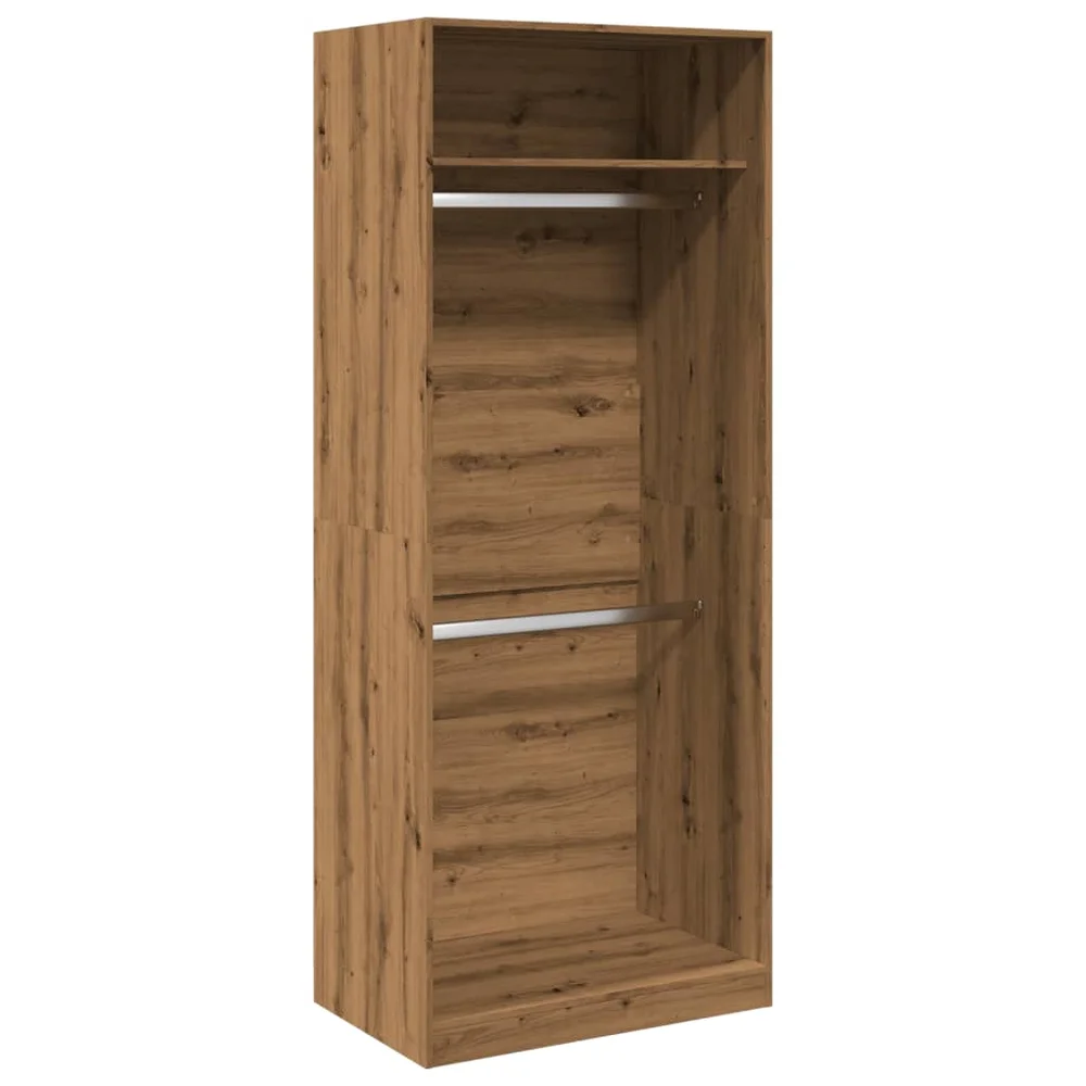 vidaXL Garderobe artisan eik 80x50x200 cm konstruert tre v:946784 vidaXL Garderobe artisan eik 80x50x200 cm konstruert tre v:946784