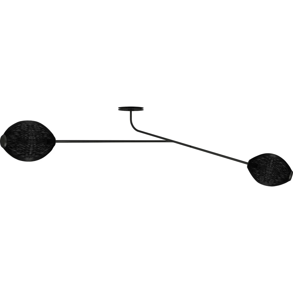 Satellite Vegg-/Taklampe, Soft Black v:6036606