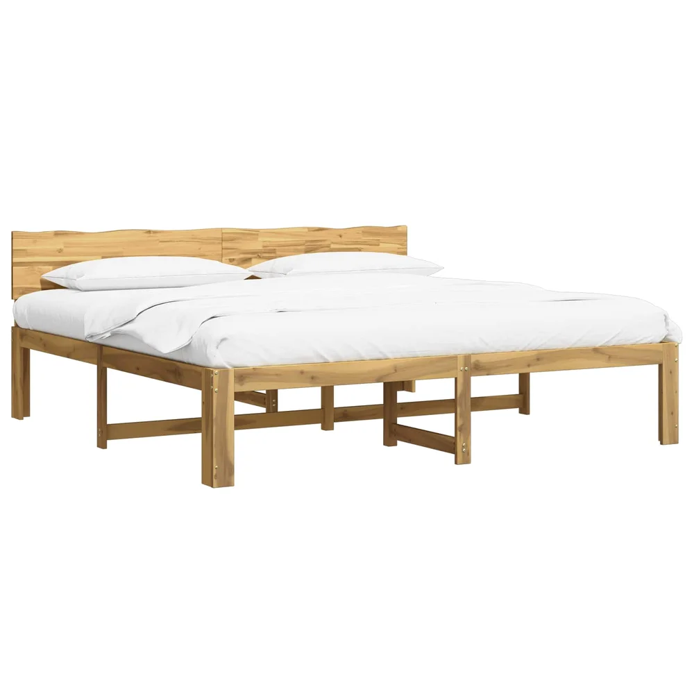 vidaXL Dobbel Sengramme med Hodegjerde ROSTOCK Hvit 200 x 200 cm v:4733234 vidaXL Dobbel Sengramme med Hodegjerde ROSTOCK Hvit 200 x 200 cm v:4733234