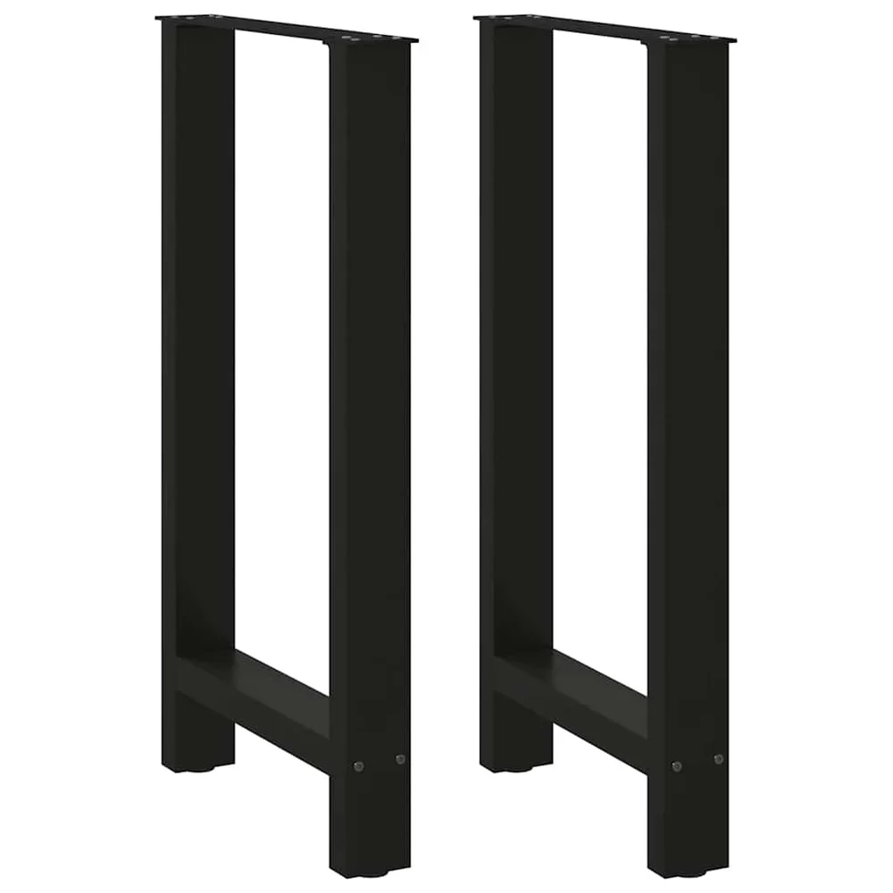 vidaXL Barbordben svart 2 stk 40x(90-91) cm stål v:1297638 vidaXL Barbordben svart 2 stk 40x(90-91) cm stål v:1297638