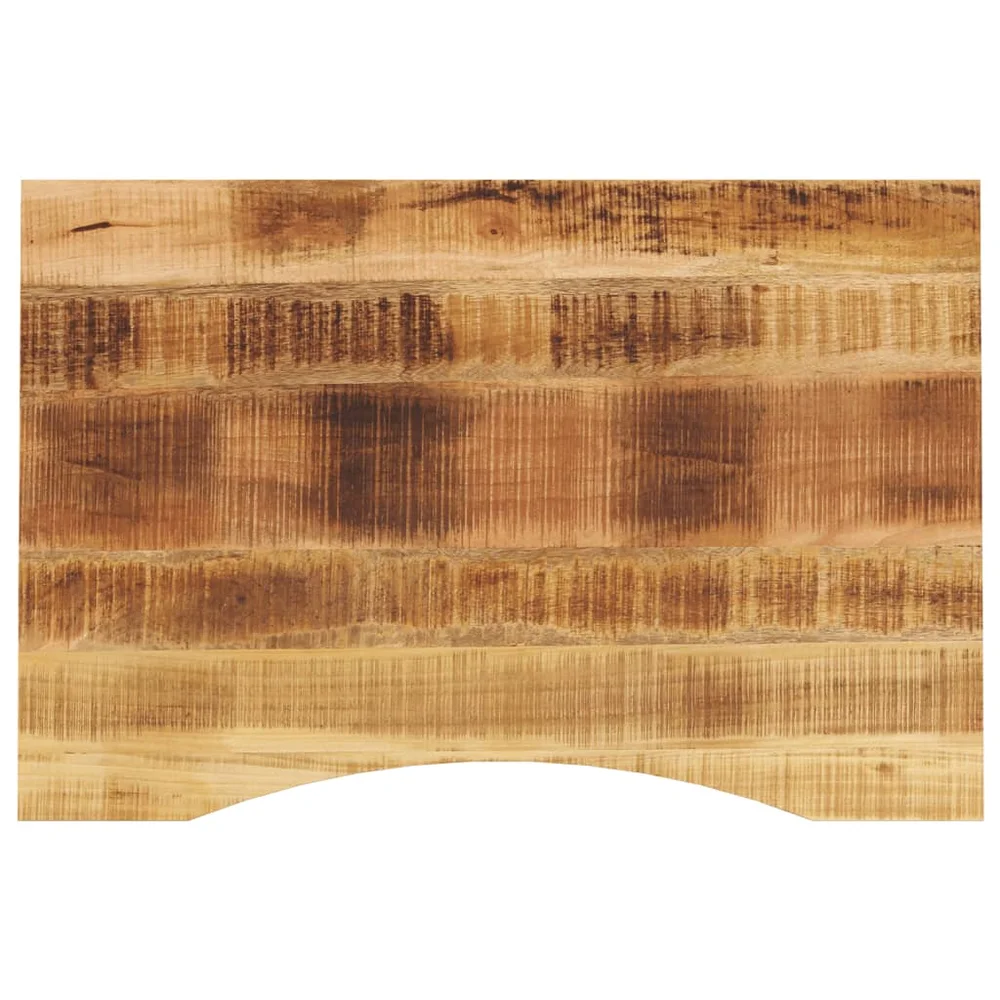 vidaXL Skrivebordsplate med kurve 100x60x2,5 cm heltre grovt mangotre v:6418220