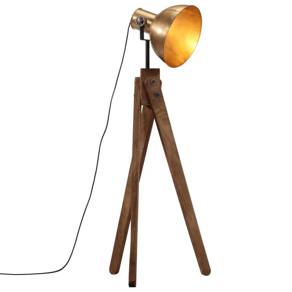 vidaXL Gulvlampe 25 W vintage messing 45x45x120 cm E27 v:9802378 vidaXL Gulvlampe 25 W vintage messing 45x45x120 cm E27 v:9802378