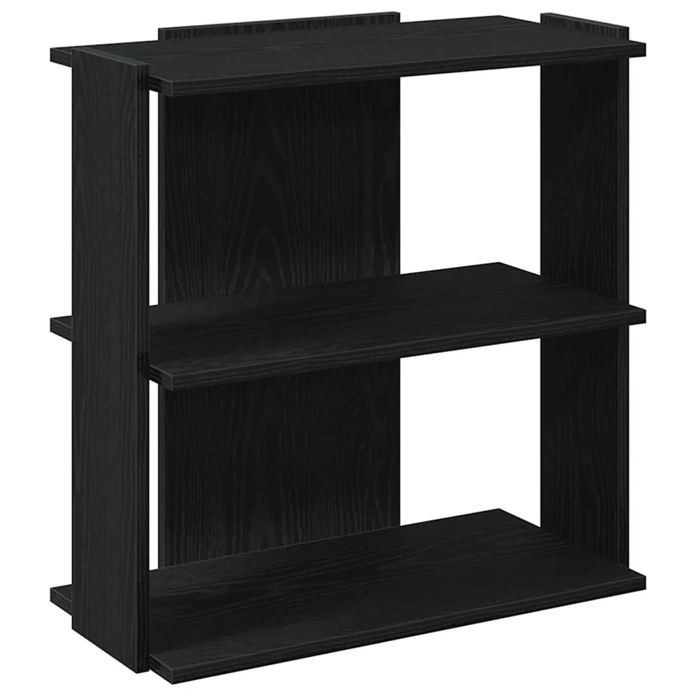 vidaXL Bokhylle 3 etasjer svart 60x30x60 cm konstruert tre v:2770225