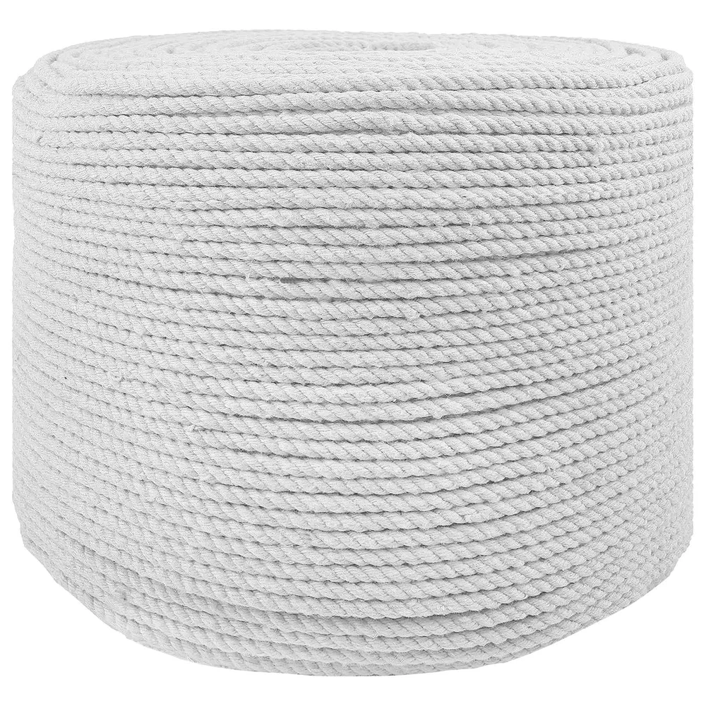 vidaXL Bomull Tau 8 mm 250 m Hvit 100% Bomull v:5837232