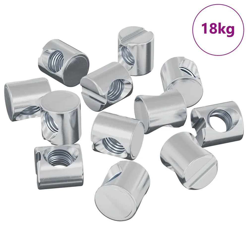 vidaXL Fattnut 4500 stk. Sølv M6 x 12 mm Metall v:6968106