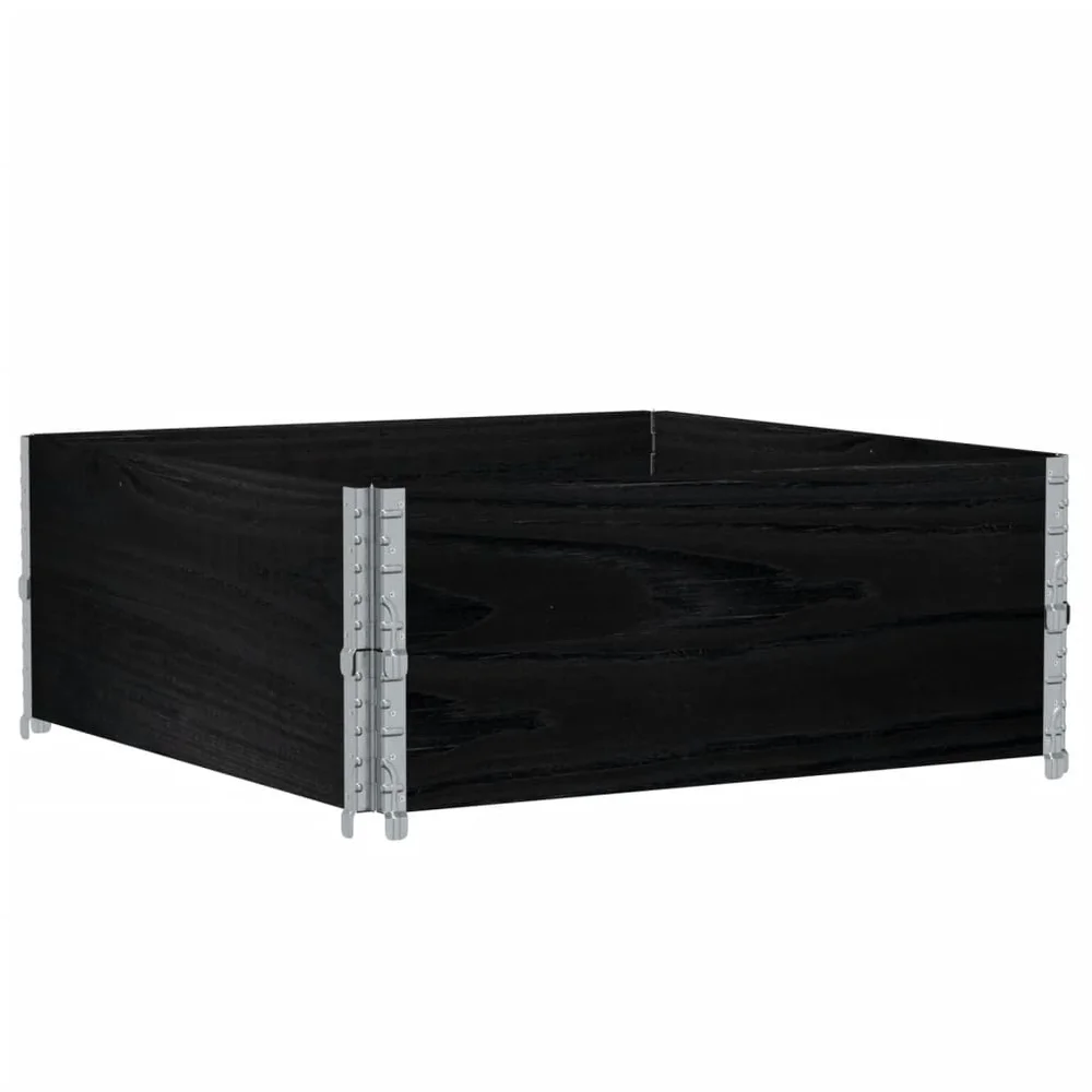 vidaXL Pallekarmer 2 stk svart 100×100 cm heltre furu v:8492566 vidaXL Pallekarmer 2 stk svart 100×100 cm heltre furu v:8492566