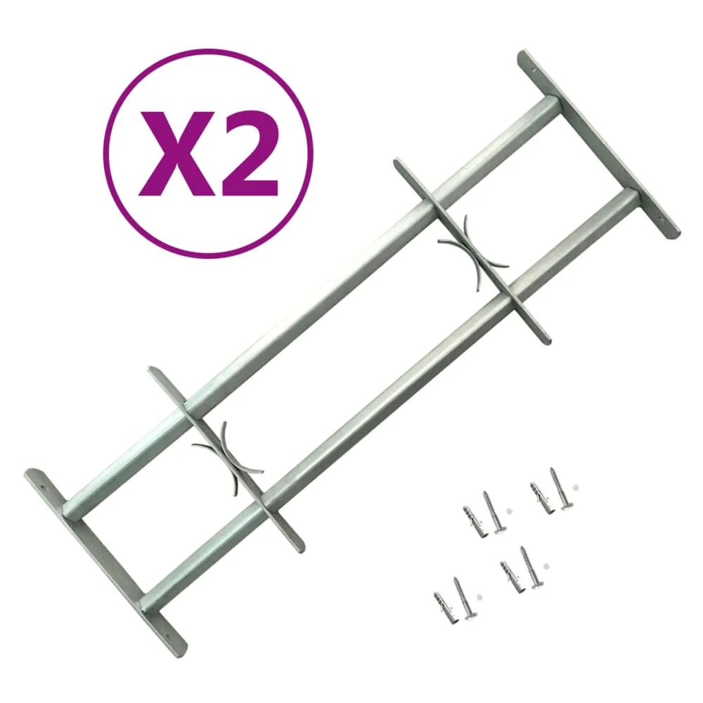 vidaXL Justerbare vindusgitter 2 stk 700-1050 mm v:2200211 vidaXL Justerbare vindusgitter 2 stk 700-1050 mm v:2200211