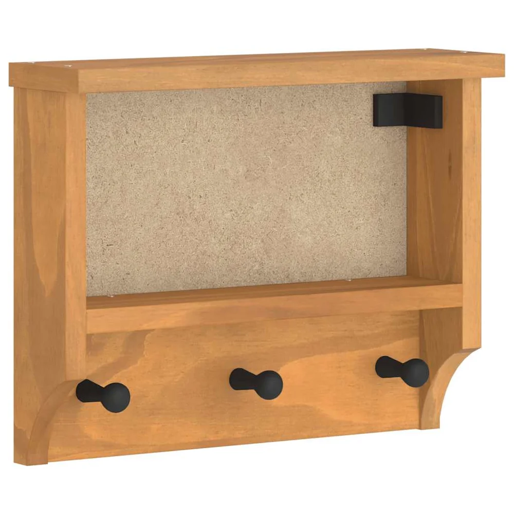 vidaXL Veggmontert knaggrekke SANDNES 45x12x35 cm heltre furu v:8083442
