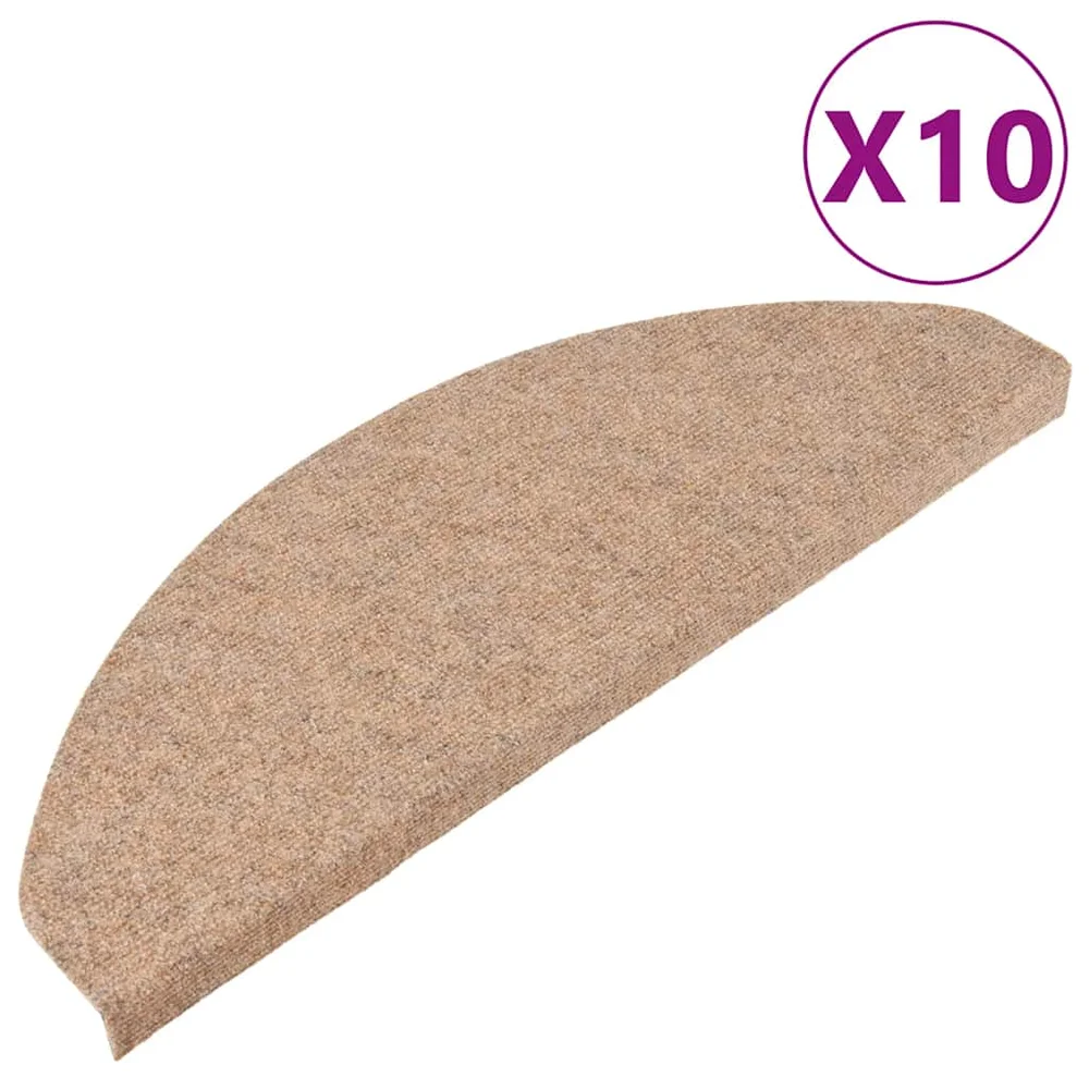 vidaXL Selvklebende trappematter 10 stk beige 65×22,5×3,5 cm v:5253604 vidaXL Selvklebende trappematter 10 stk beige 65×22,5×3,5 cm v:5253604