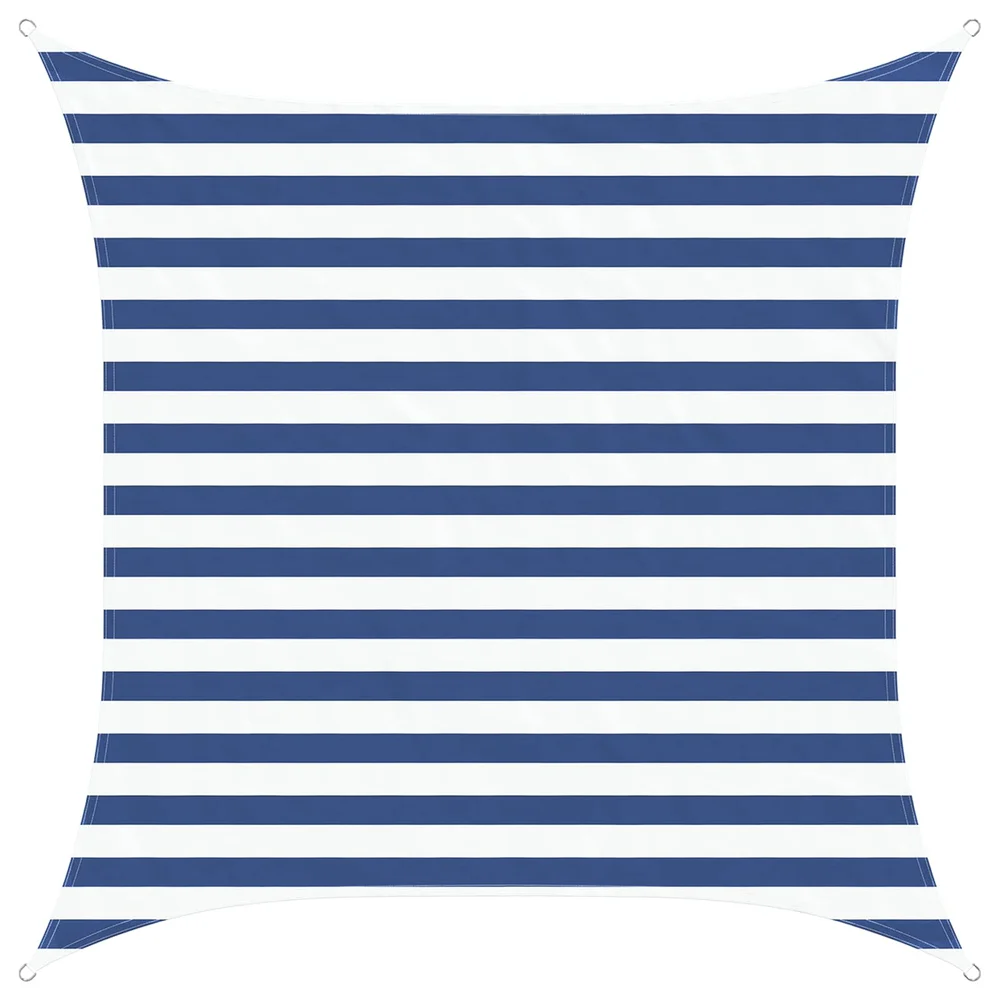 vidaXL Solskygge seil 2 x 2 m 100% polyester Oxford Torget Blå og hvit v:6425415