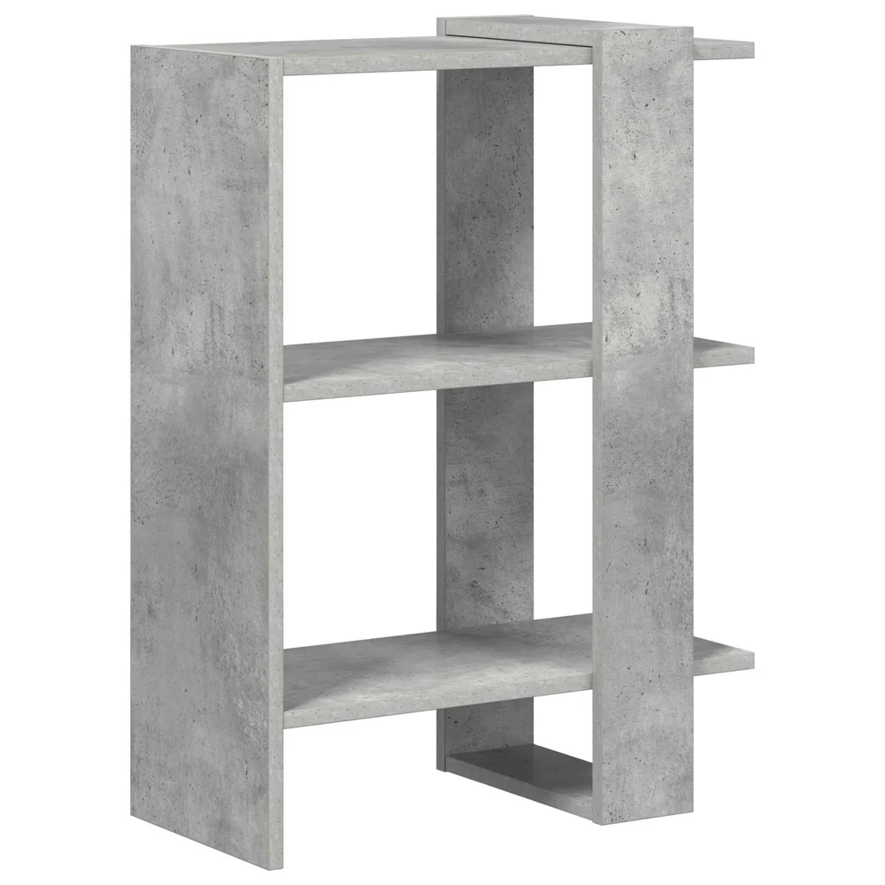 vidaXL Bokhylle 2 nivåer 52 x 25 x 71,5 cm Konstruert tre Betonggrå v:1867226