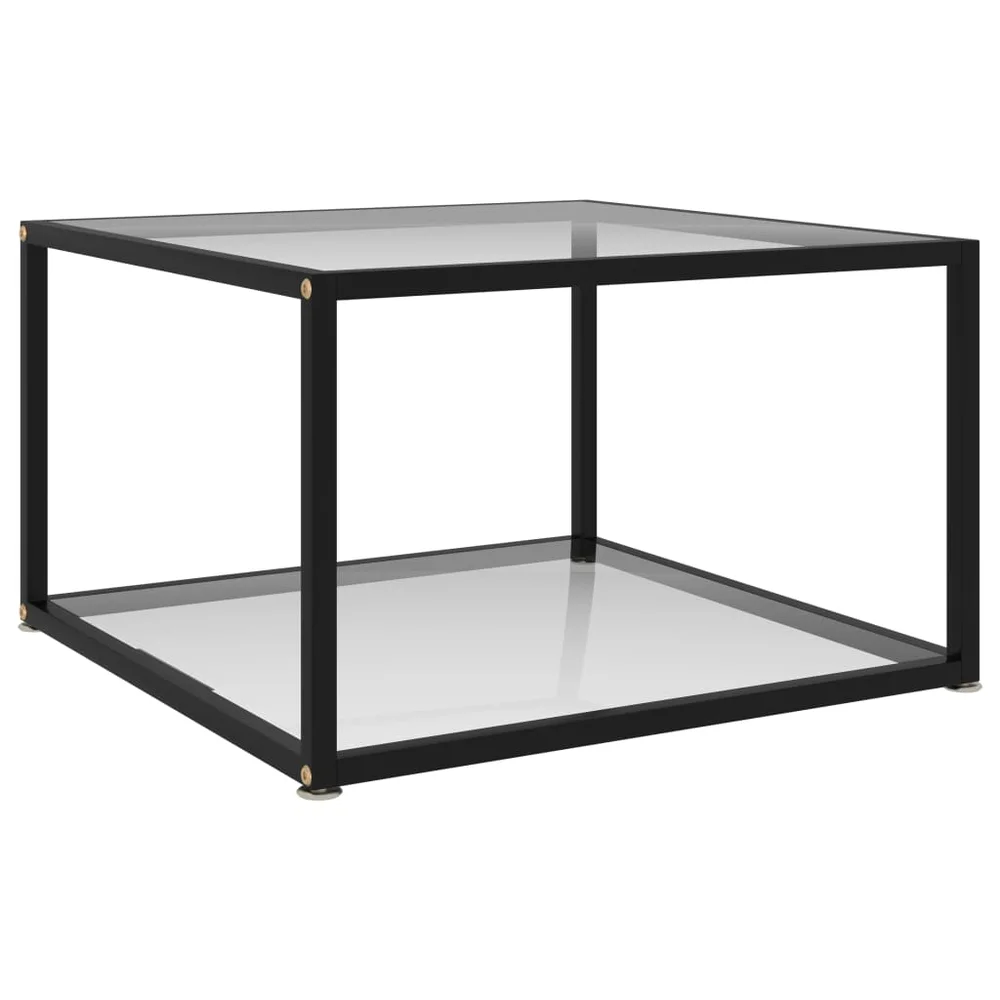 vidaXL Salongbord gjennomsiktig 60x60x35 cm herdet glass v:6147255