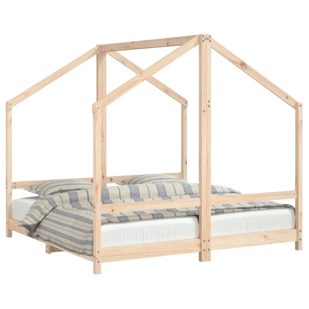 vidaXL Barnesengeramme 2x(80×160) cm heltre furu v:1960647