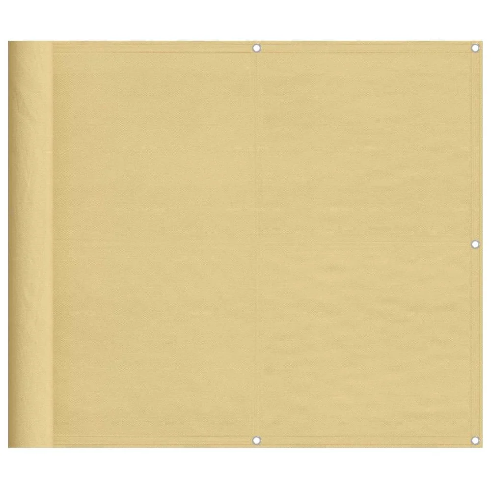 vidaXL Balkongskjerm sand 90x800 cm 100% polyester oxford v:2117009