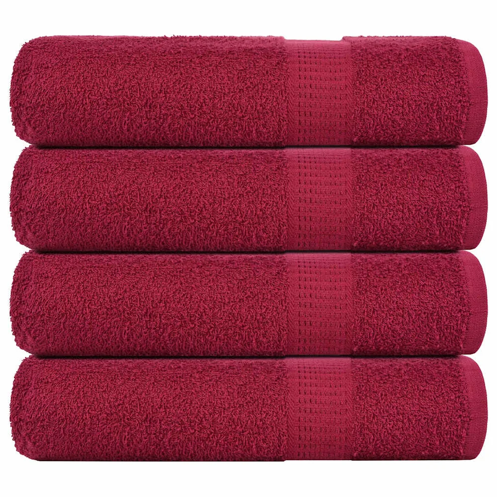 vidaXL Badehåndklær FROGN 4 stk burgunder 100×150 cm 360 gsm v:5928529