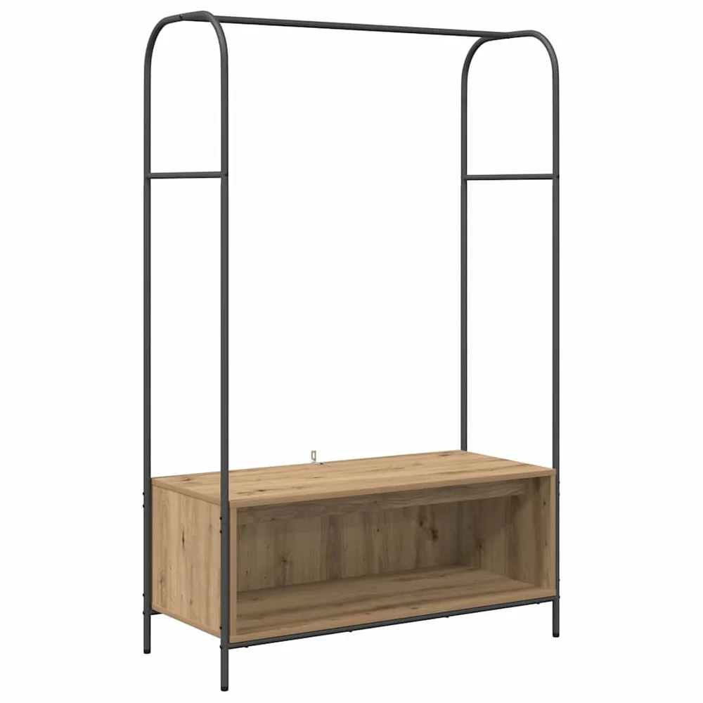 vidaXL Klesstativ Brun Eik 100 x 44 x 160 cm Konstruert tre v:5934659 vidaXL Klesstativ Brun Eik 100 x 44 x 160 cm Konstruert tre v:5934659