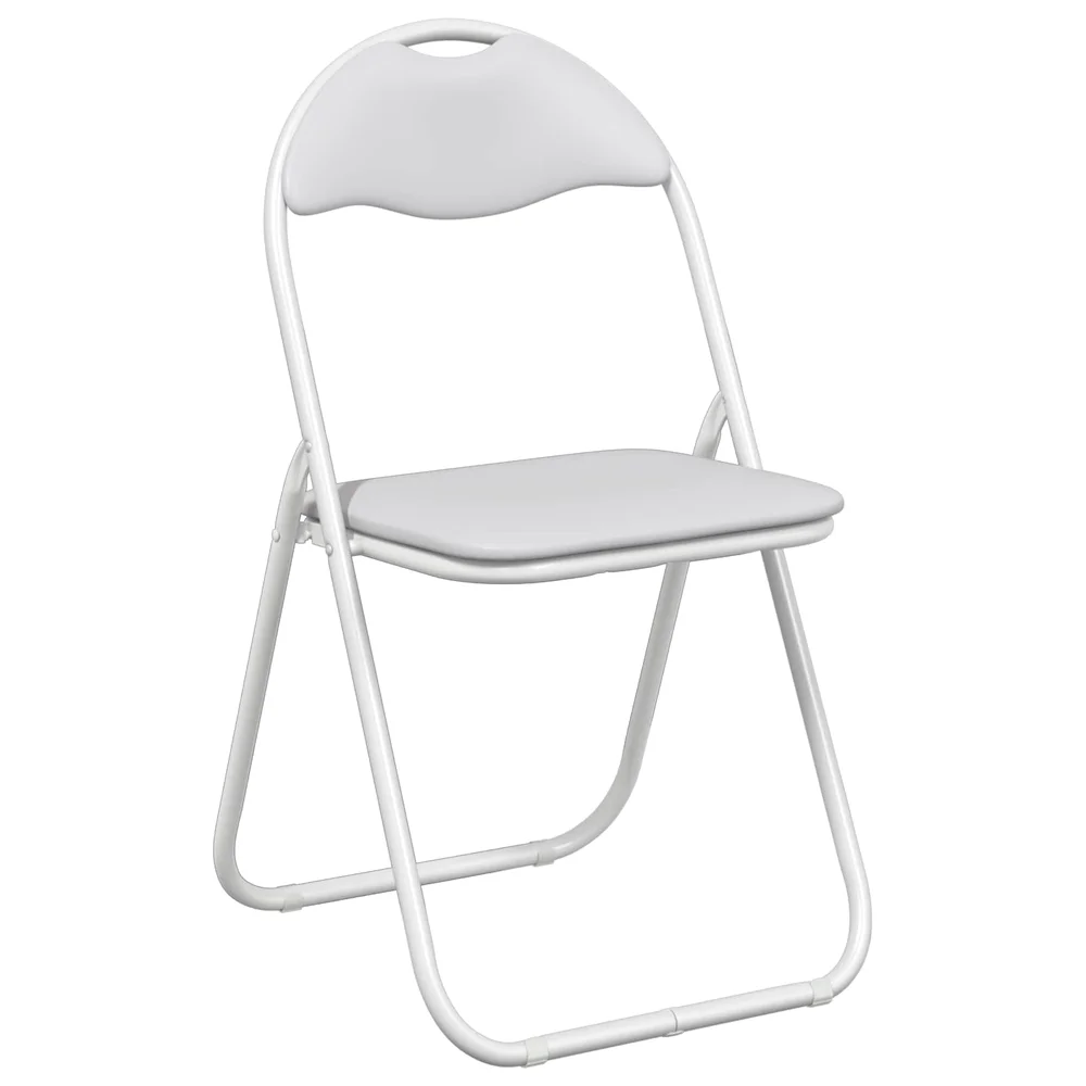 vidaXL Sammenleggbart stol 8 stk. Kunstlær Hvit 48 x 43,5 x 81 cm v:6248089 vidaXL Sammenleggbart stol 8 stk. Kunstlær Hvit 48 x 43,5 x 81 cm v:6248089