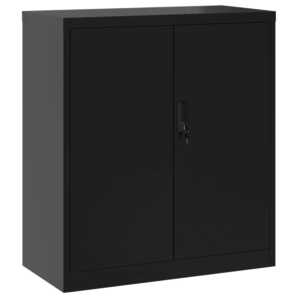 vidaXL Arkivskap svart 79x40x90 cm stål v:5109916