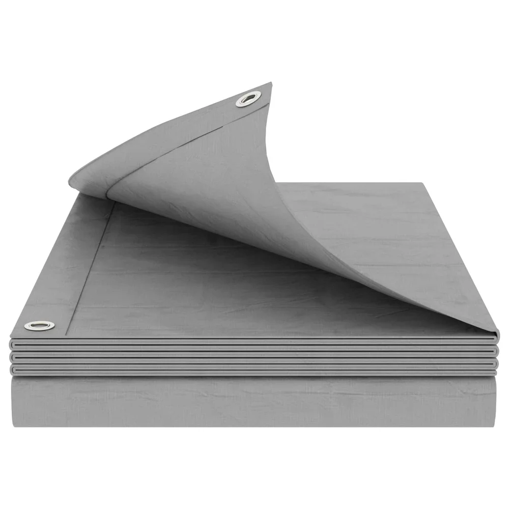 vidaXL Presenning med øyer Lysegrå 2 x 3 m 90 gsm PE v:218346