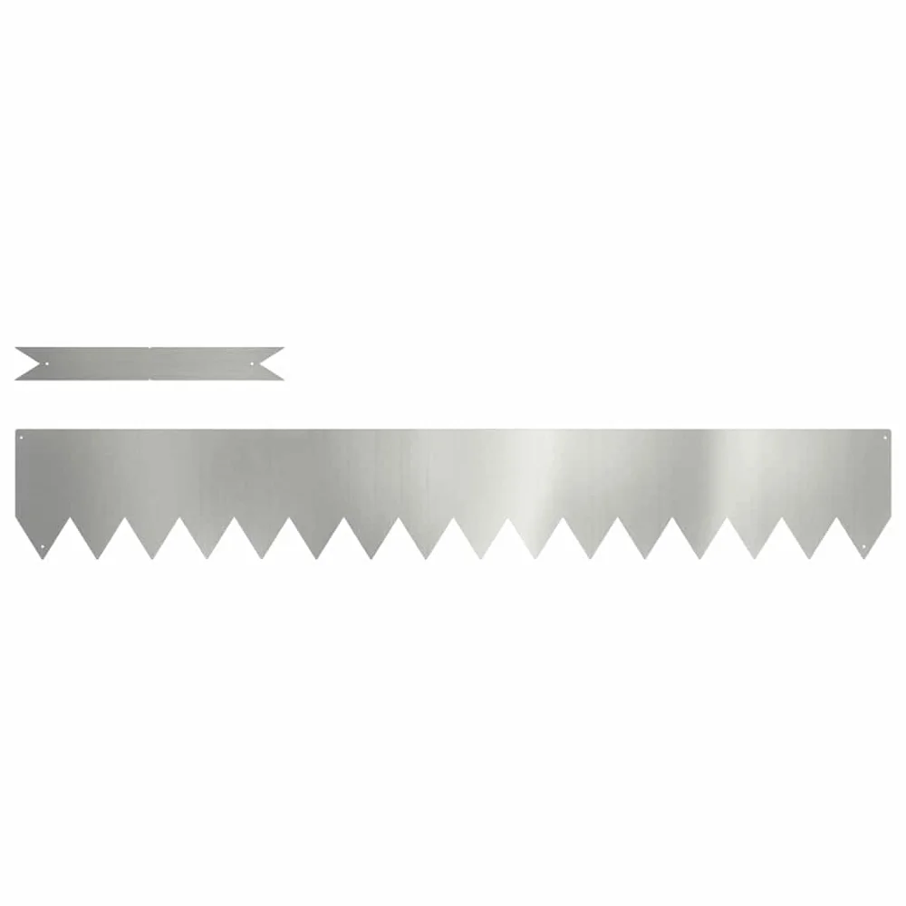 vidaXL Gjerdekant 10 stk. 100 x 0,05 x 15 cm Galvanisert Stål sølv v:6925547