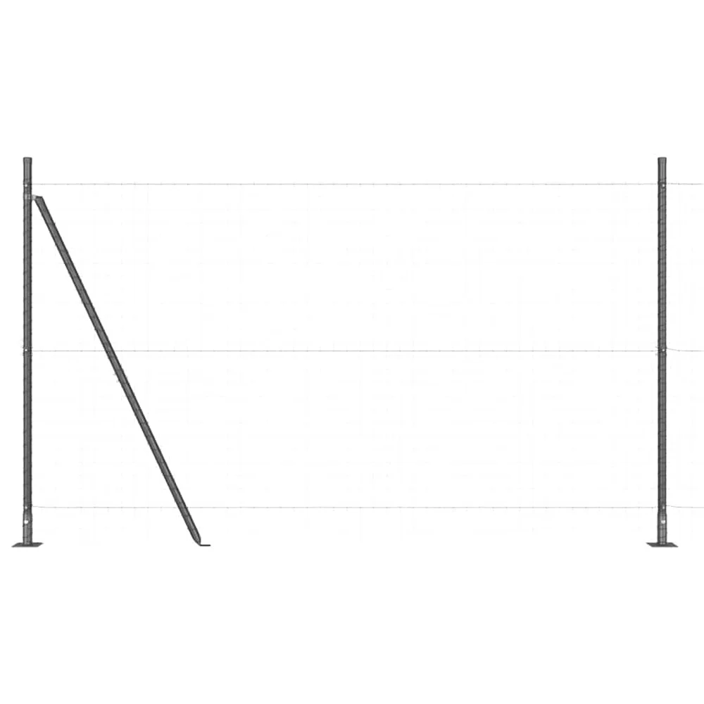 vidaXL Fence Post med betongfot 13 stk. Grå Pulverlakkert stål v:4657700 vidaXL Fence Post med betongfot 13 stk. Grå Pulverlakkert stål v:4657700