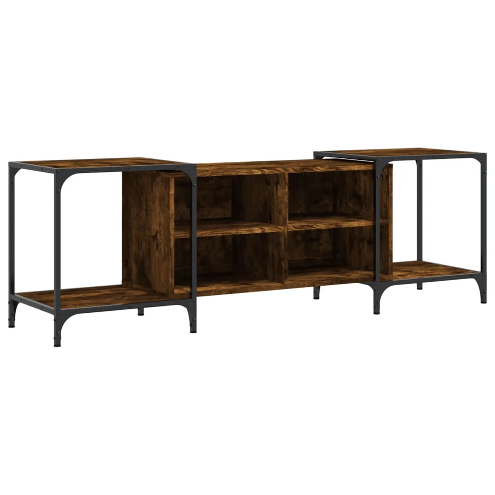 vidaXL TV-benk røkt eik 153x37x50 cm konstruert tre v:3234459