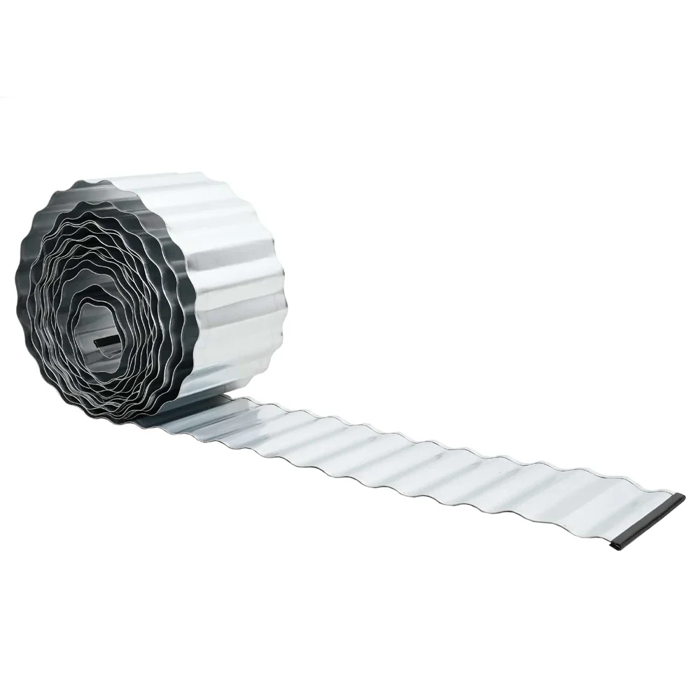 vidaxl Gjerdekant 10 m x 10 cm Galvanisert stål Sølv v:5029233 vidaxl Gjerdekant 10 m x 10 cm Galvanisert stål Sølv v:5029233