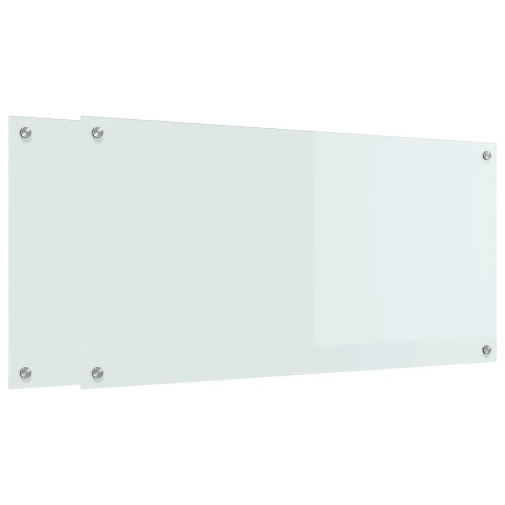 vidaXL Kjøkkenbenkplate 2 stk. Hvit 100 x 50 cm herdet glass v:9202715 vidaXL Kjøkkenbenkplate 2 stk. Hvit 100 x 50 cm herdet glass v:9202715