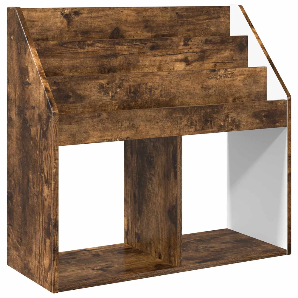 vidaXL Barneskrivebokhylle Røkt eik 72,5 x 29,5 x 69 cm Konstruert tre v:3023845 vidaXL Barneskrivebokhylle Røkt eik 72,5 x 29,5 x 69 cm Konstruert tre v:3023845