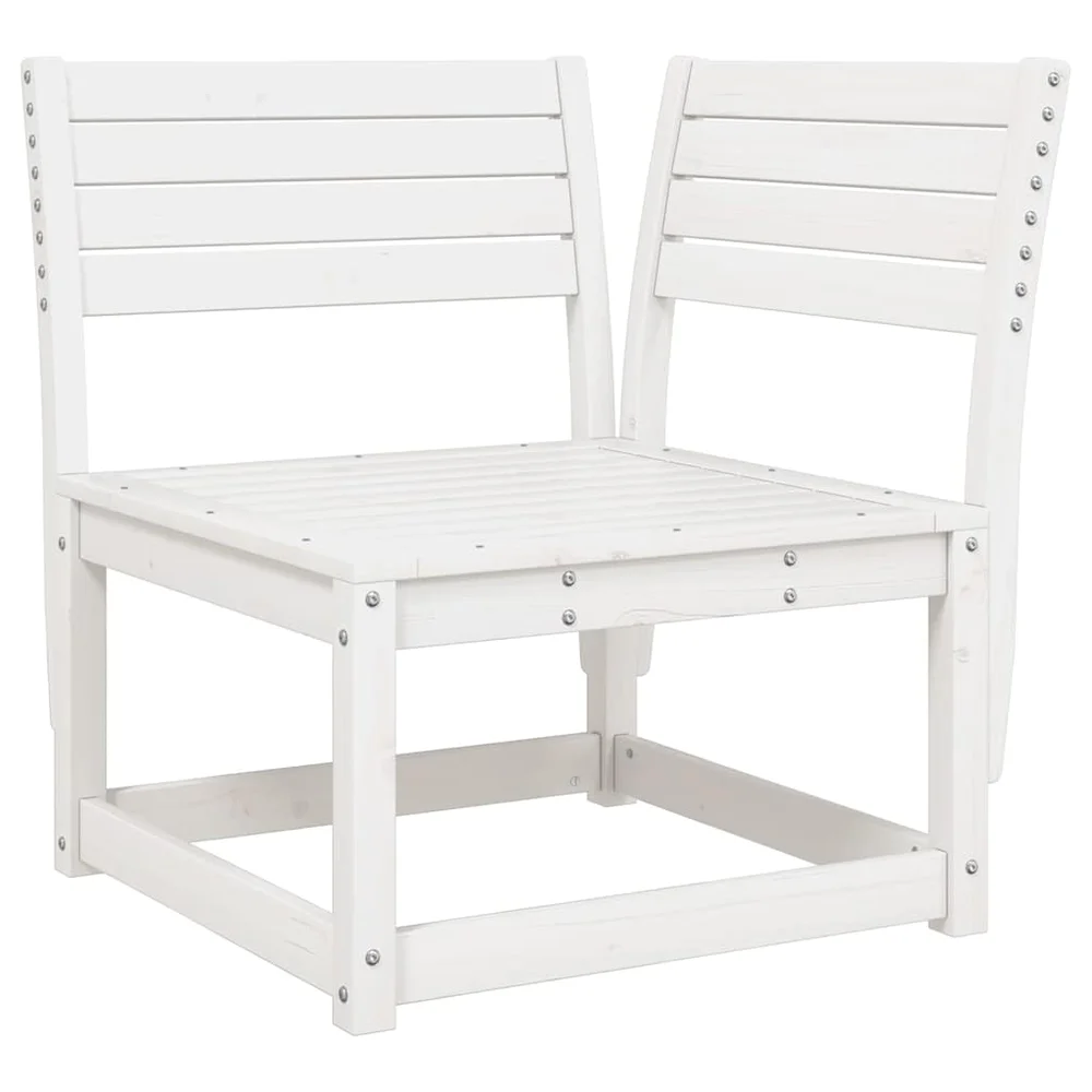 vidaXL Hagesofa for hjørne hvit 73x73x78 cm heltre furu v:4461437 vidaXL Hagesofa for hjørne hvit 73x73x78 cm heltre furu v:4461437