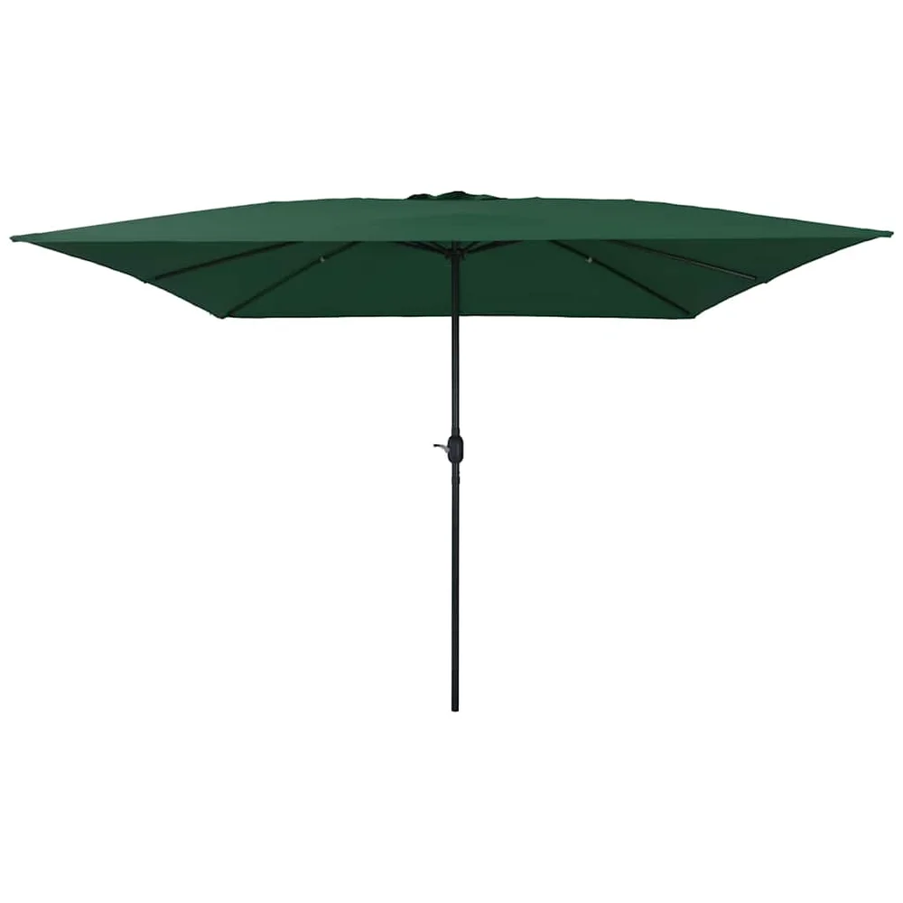 vidaXL Hageparasol grønn 295 x 295 x 245 cm Polyester og stål v:990646