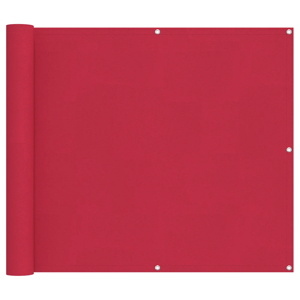 vidaXL Balkong Skjerm 90 x 700 cm Oxford Stoff Rektangulær Burgunder v:8874688