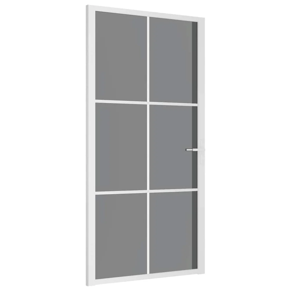 vidaXL Innerdør 102,5×201,5 cm hvit ESG glass og aluminium v:7775493 vidaXL Innerdør 102,5×201,5 cm hvit ESG glass og aluminium v:7775493