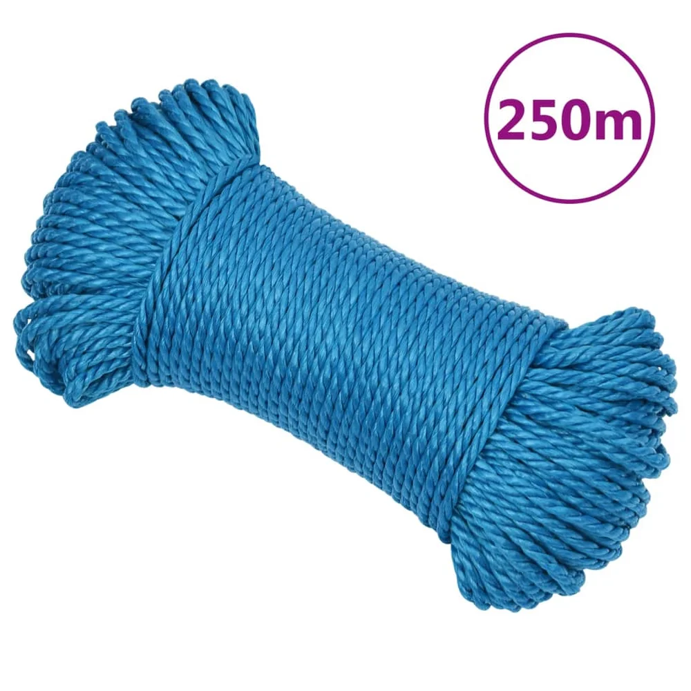 vidaXL Arbeidstau blå 3 mm 250 m polypropylen v:3054359 vidaXL Arbeidstau blå 3 mm 250 m polypropylen v:3054359