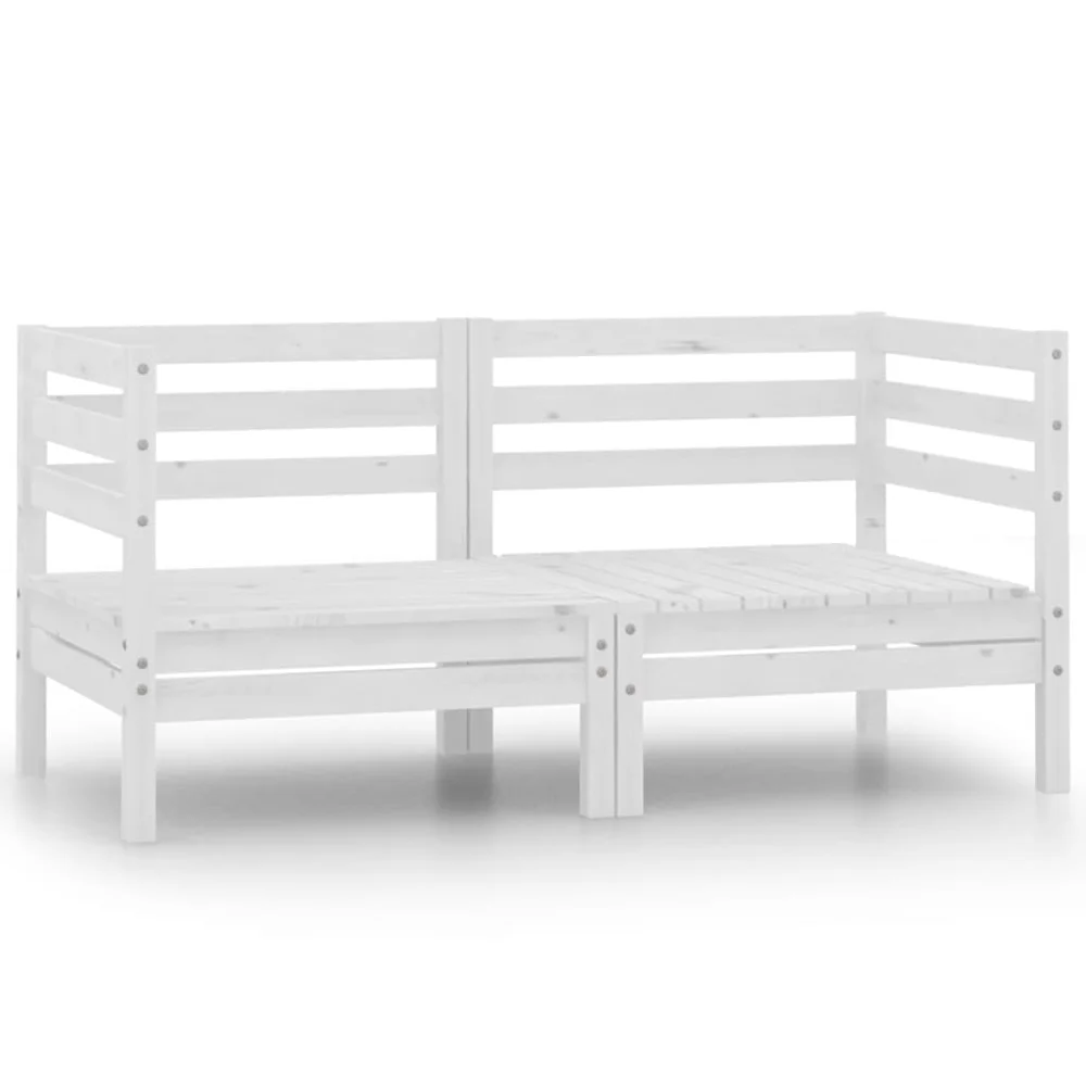 vidaXL 2-seters hagesofa hvit heltre furu v:5314872 vidaXL 2-seters hagesofa hvit heltre furu v:5314872