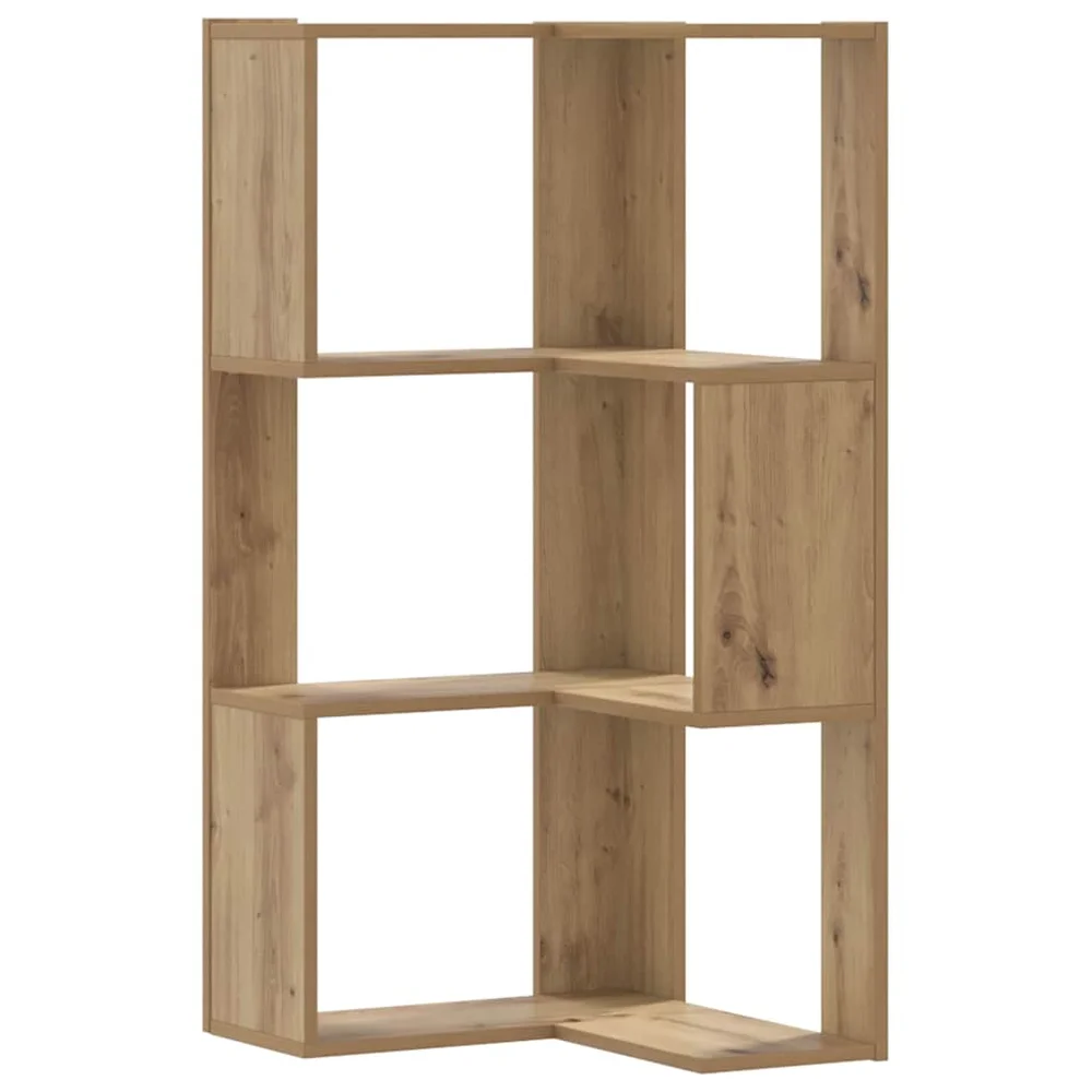 vidaXL Bokhylle 3 etasjer artisan eik 50x50x102 cm konstruert tre v:8937145 vidaXL Bokhylle 3 etasjer artisan eik 50x50x102 cm konstruert tre v:8937145