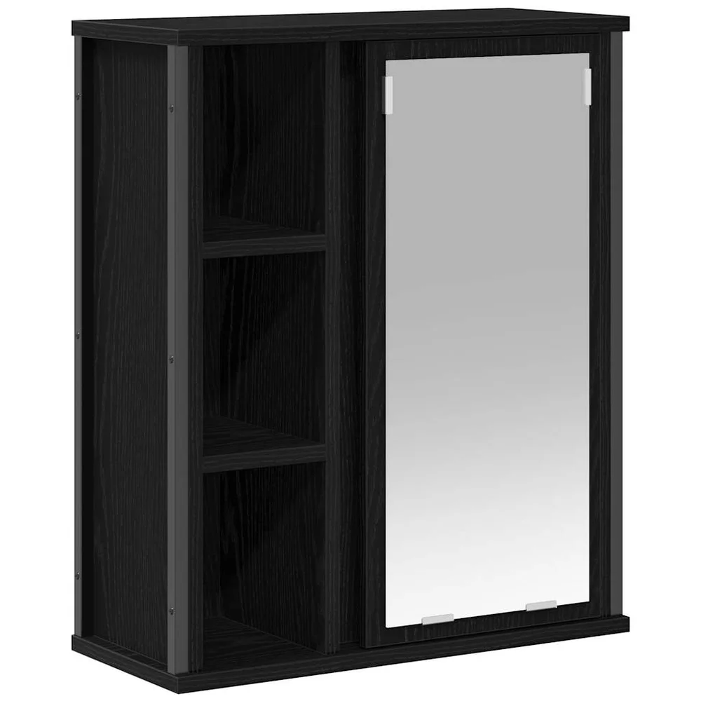 vidaXL Baderoms veggskap med speil svart eik 50x21x60 cm v:8910075 vidaXL Baderoms veggskap med speil svart eik 50x21x60 cm v:8910075