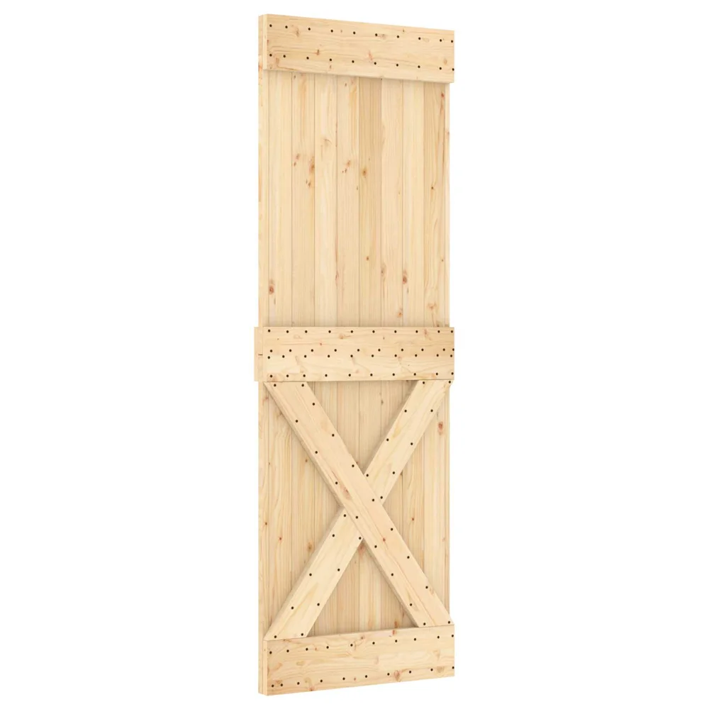 vidaXL Kryssdør NARVIK 70×210 cm Massiv Furu Tre (Ubehandlet) Naturlig v:9887872 vidaXL Kryssdør NARVIK 70×210 cm Massiv Furu Tre (Ubehandlet) Naturlig v:9887872