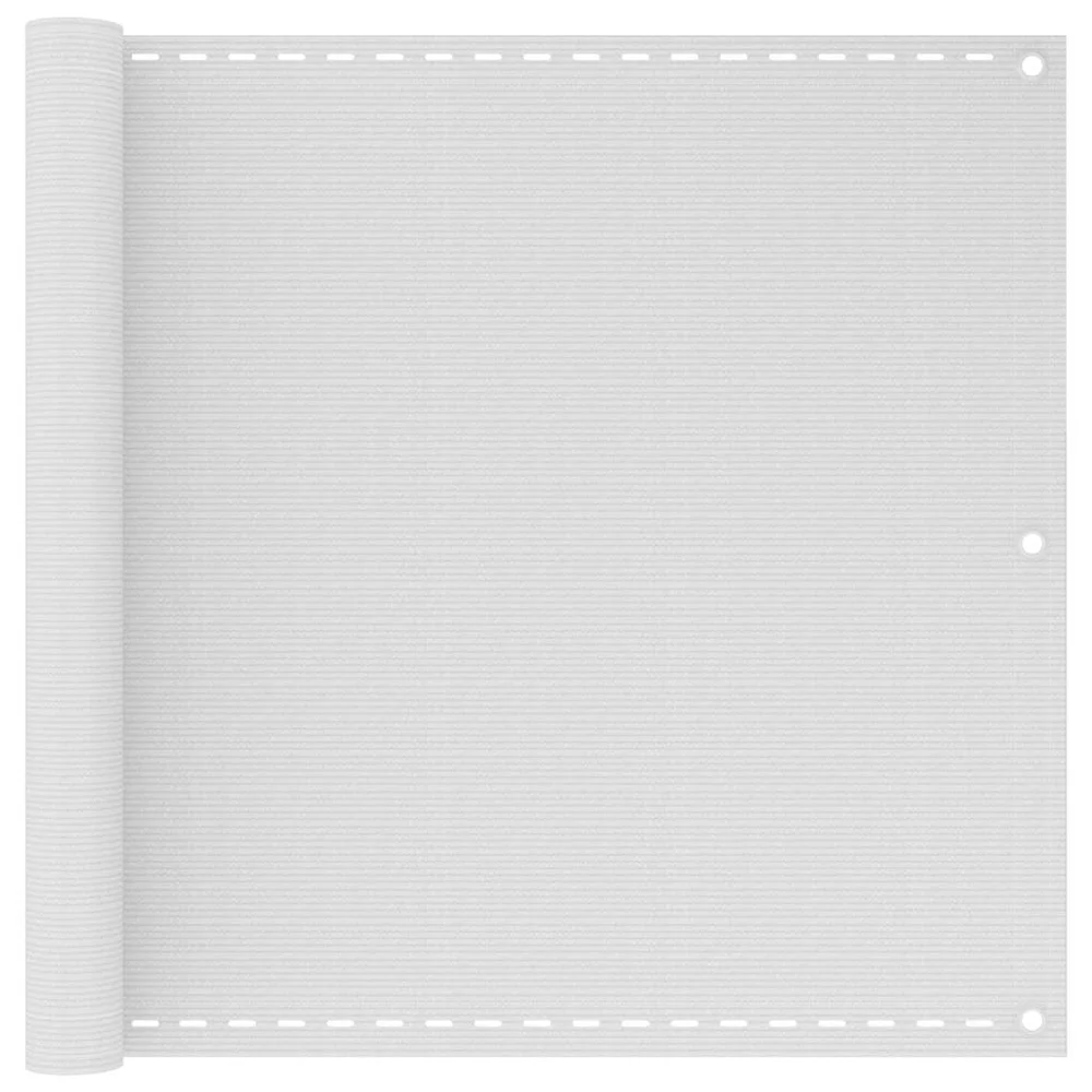 vidaXL Balkongskjerm HDPE 90x600 cm Hvit v:3090355