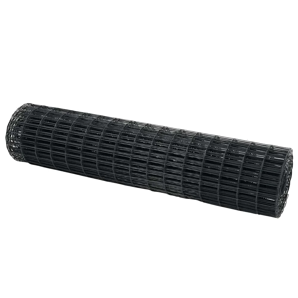 vidaXL Euro gjerde 1 x 25 m PVC-belagt jern Grå v:9497522 vidaXL Euro gjerde 1 x 25 m PVC-belagt jern Grå v:9497522