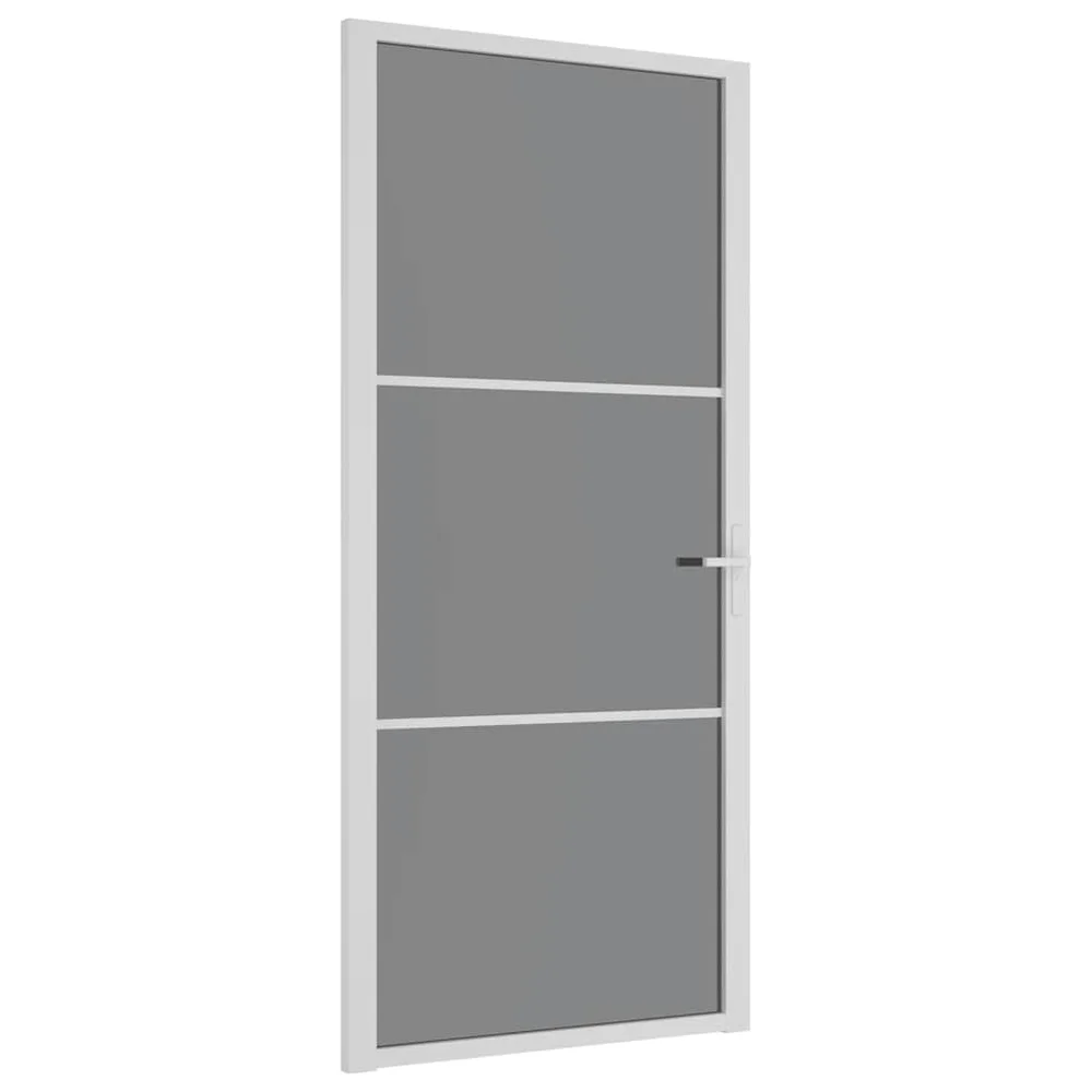 vidaXL Innerdør 93×201,5 cm hvit ESG glass og aluminium v:3804517 vidaXL Innerdør 93×201,5 cm hvit ESG glass og aluminium v:3804517
