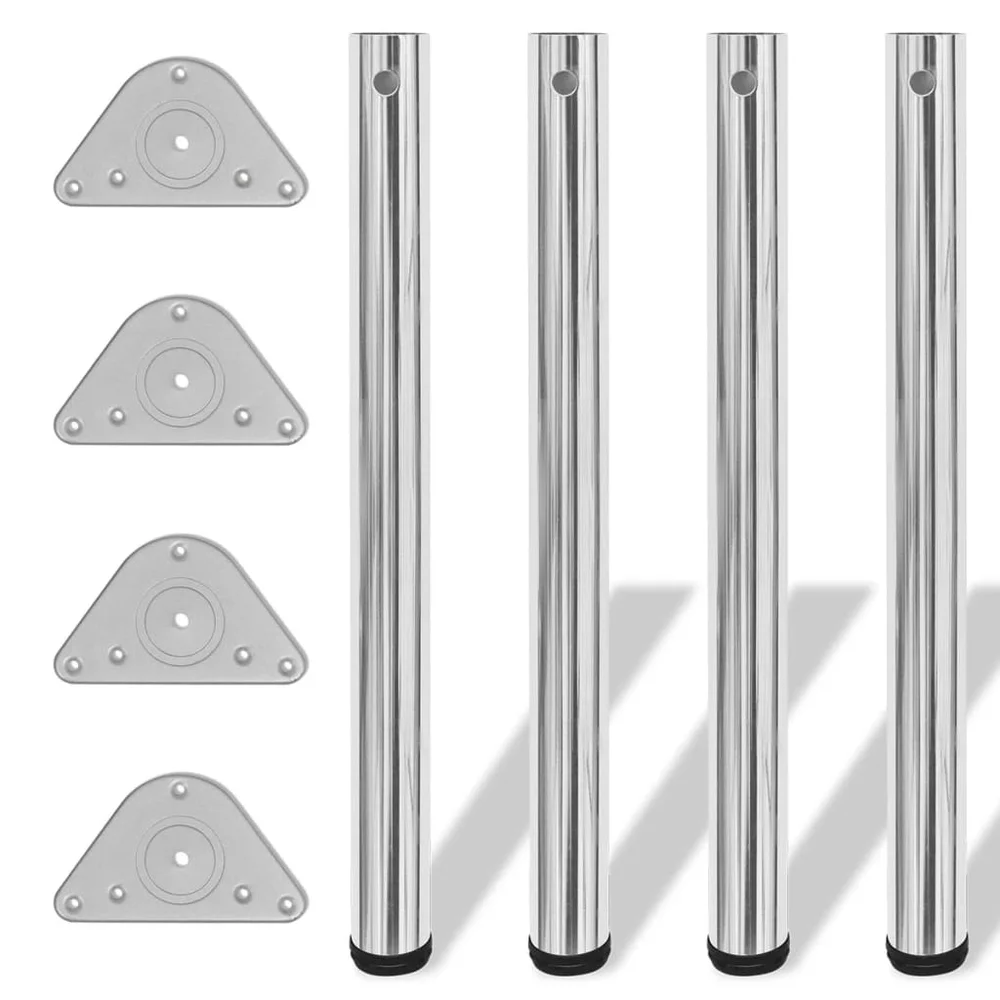 vidaXL 4 Height justerbare Bordben Krom 710 mm v:6988336