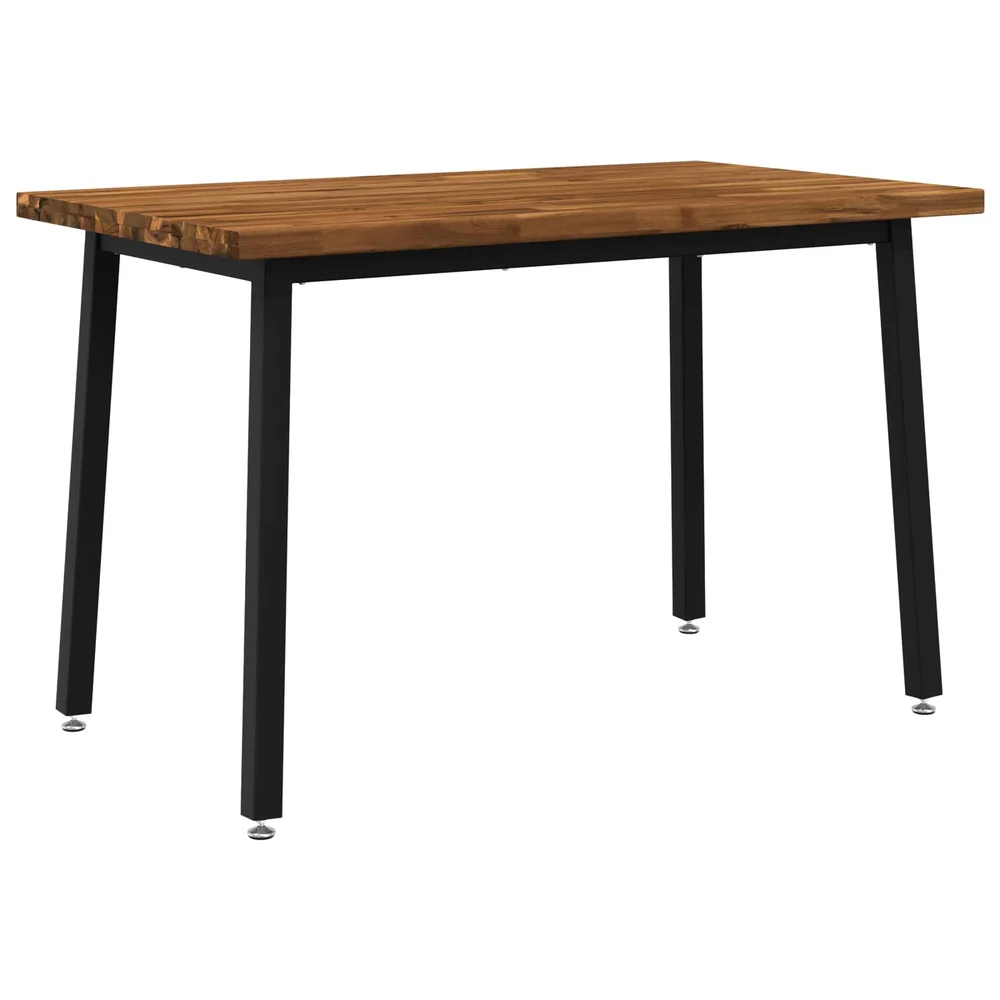 vidaXL 120 x 70 x 75 cm Solid akasietre Naturlig og svart Rektangulær v:112938 vidaXL 120 x 70 x 75 cm Solid akasietre Naturlig og svart Rektangulær v:112938