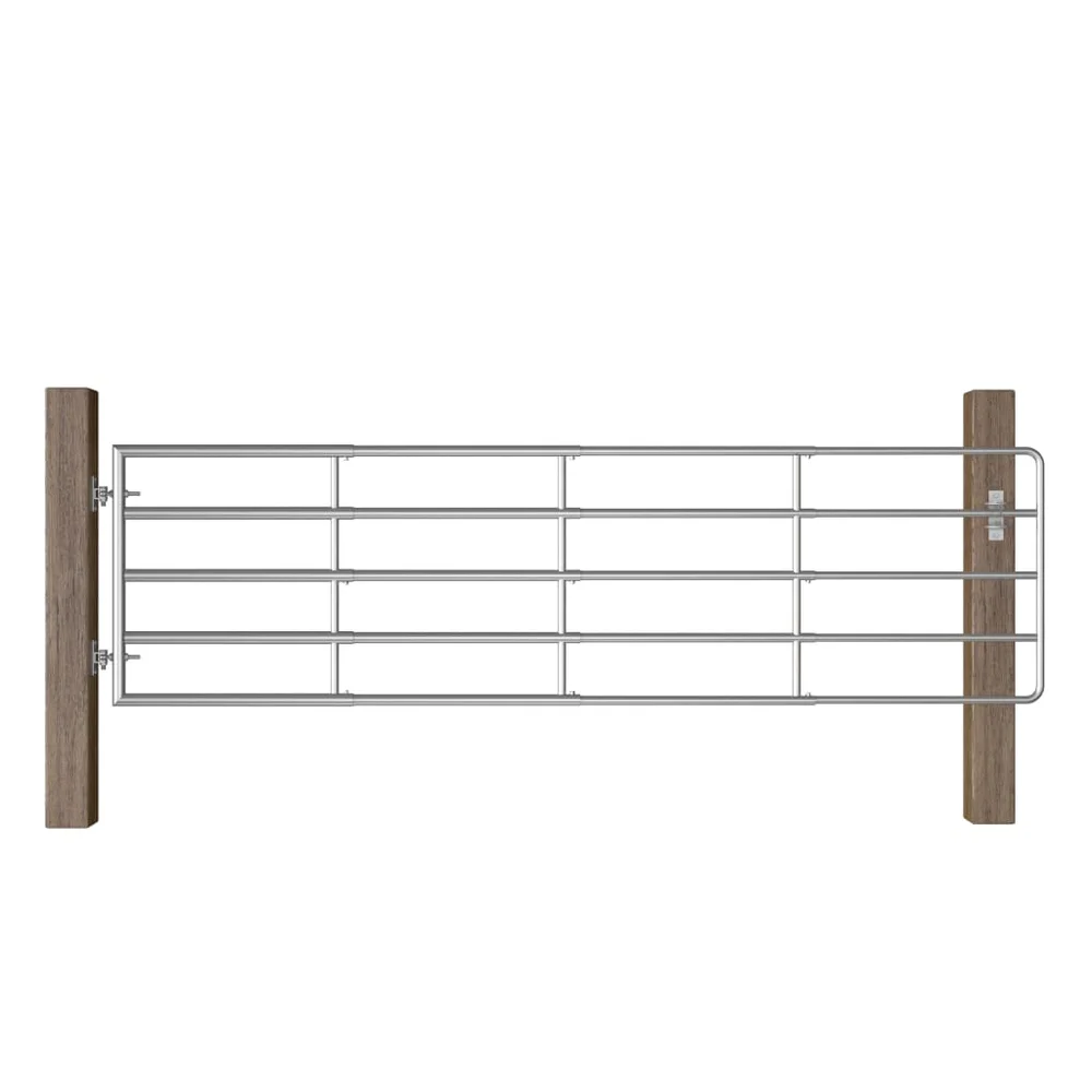 vidaXL 5 Jordeport stål (150-300)x90 cm sølv v:835412 vidaXL 5 Jordeport stål (150-300)x90 cm sølv v:835412