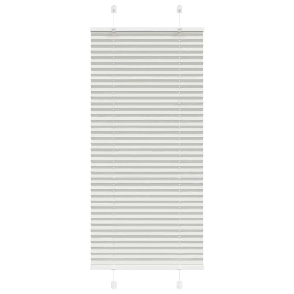 vidaXL plisségardin lys grå 60x150 cm Stoff Bredde 59,4 cm Polyester v:5625459
