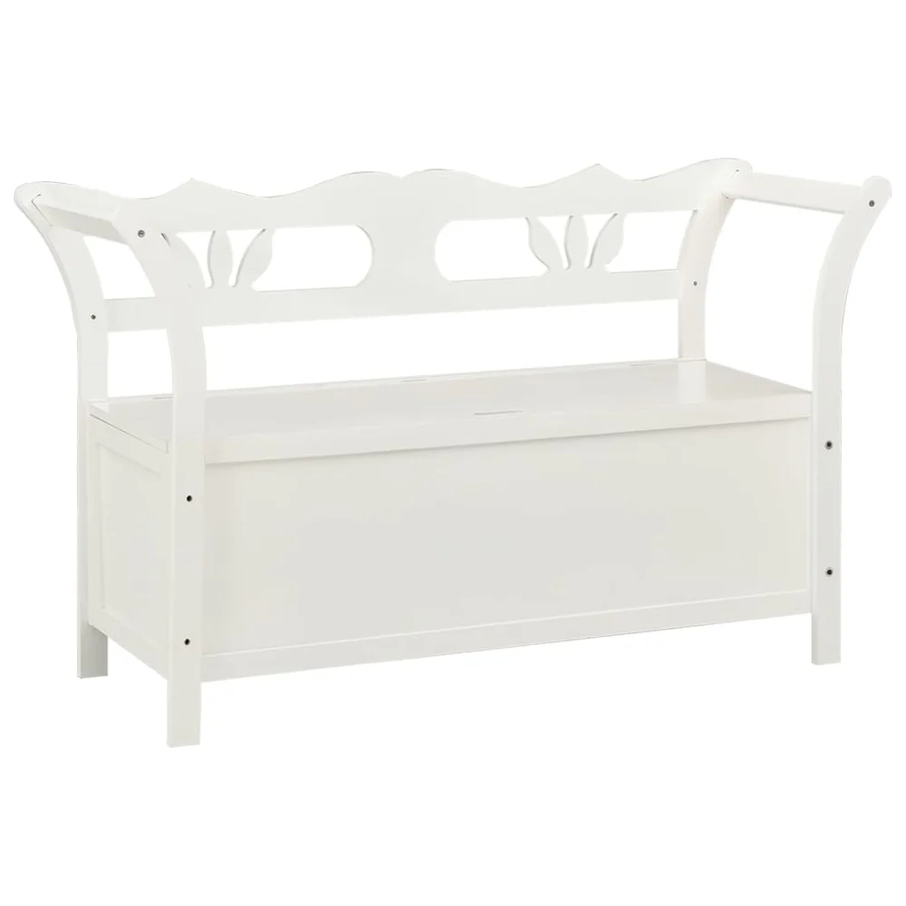 vidaXL Benk hvit 107x45x75,5 cm heltre gran v:1788174 vidaXL Benk hvit 107x45x75,5 cm heltre gran v:1788174