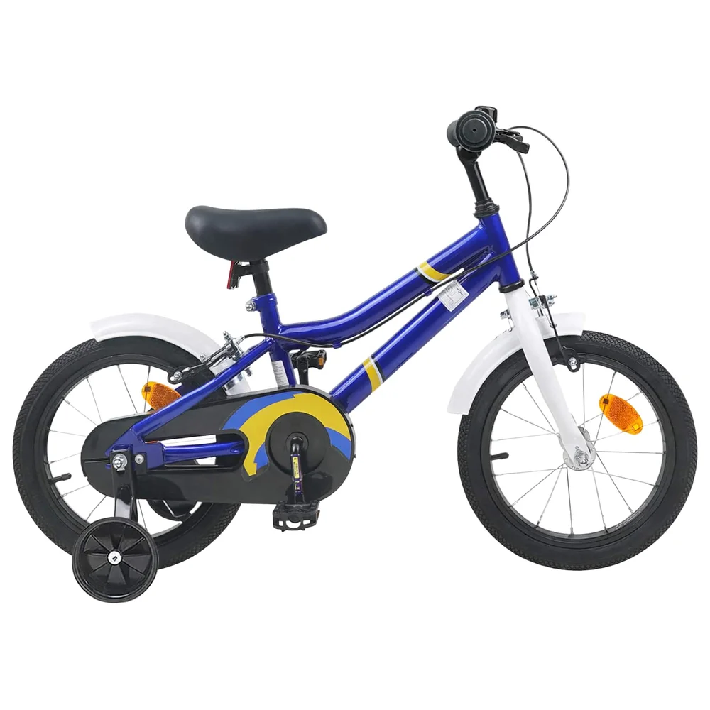vidaXL Barnesykkel 12 Tommer for 2-4 år gammel Blå Hvit v:585413 vidaXL Barnesykkel 12 Tommer for 2-4 år gammel Blå Hvit v:585413