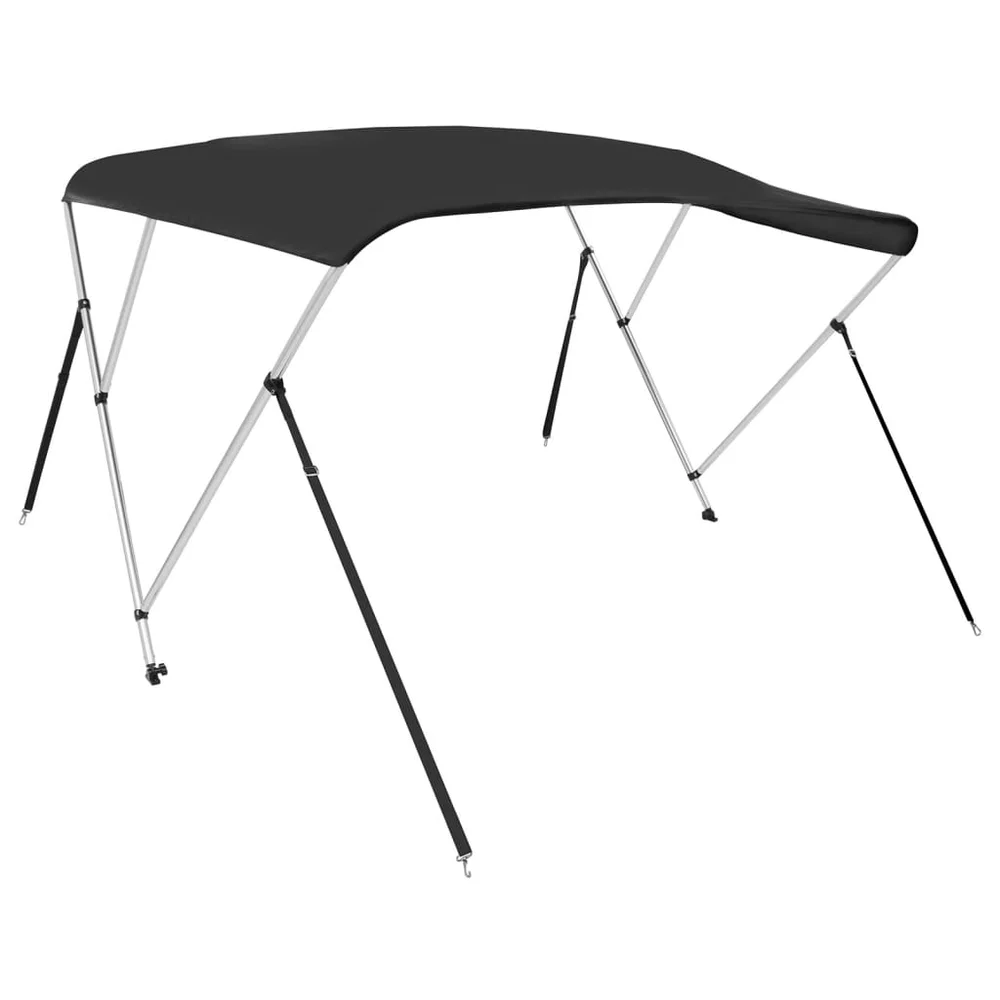 vidaXL Båtkalesje 3-buet svart 183x196x137 cm v:7984554 vidaXL Båtkalesje 3-buet svart 183x196x137 cm v:7984554