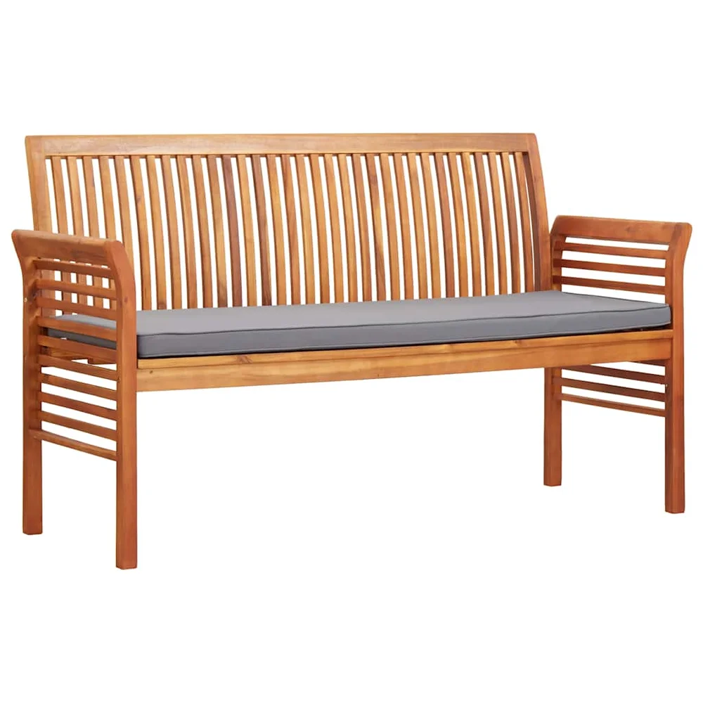 vidaXL 3-seters hagebenk med pute 150 cm heltre akasie v:6792790 vidaXL 3-seters hagebenk med pute 150 cm heltre akasie v:6792790
