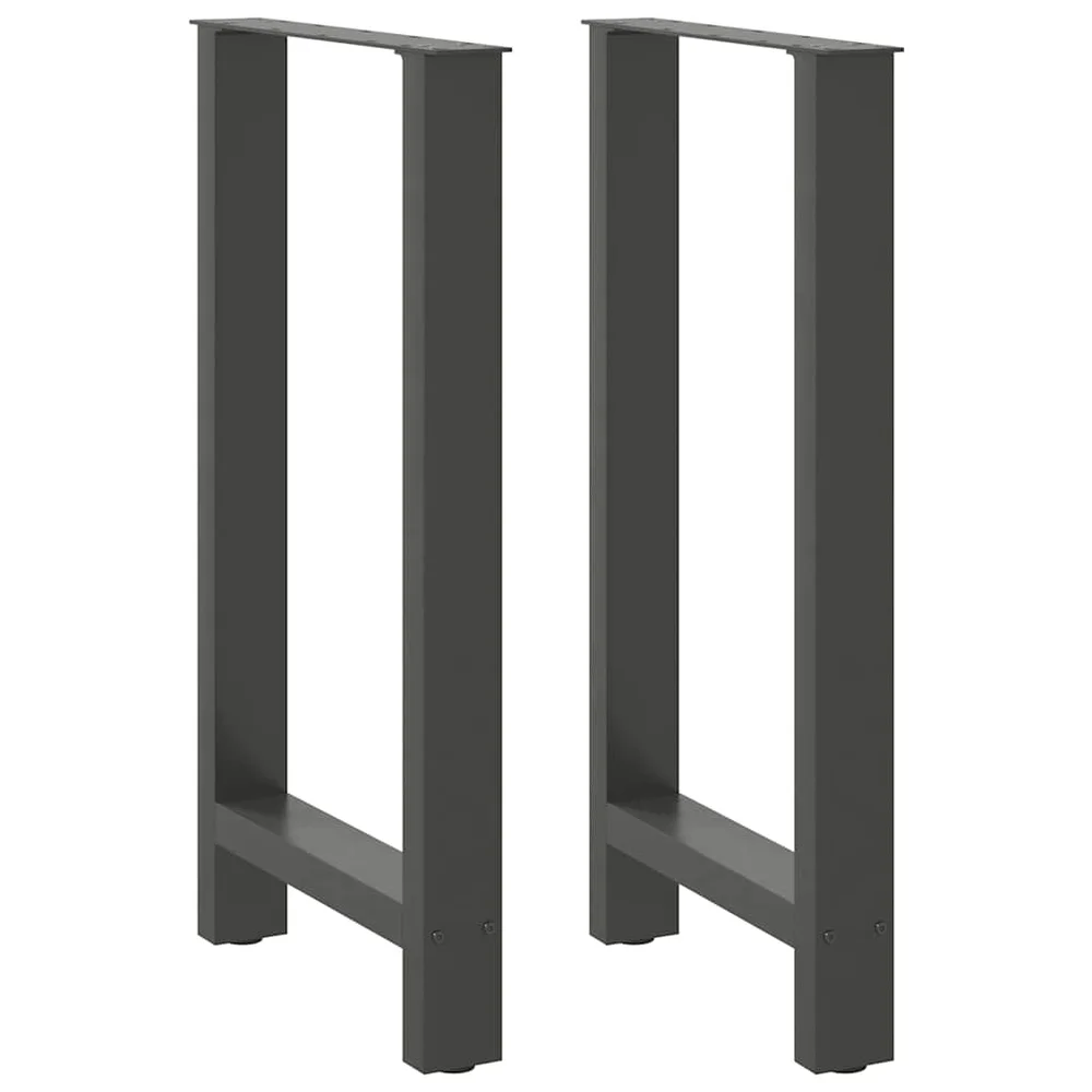 vidaXL Barbordben antrasitt 2 stk 40x(90-91) cm stål v:1314552 vidaXL Barbordben antrasitt 2 stk 40x(90-91) cm stål v:1314552